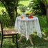 24 24 Inch 24"x24") White Lace Small Square Tablecloth x Vintage Embroidered Table Cloth Shabby Chic Wedding Baby