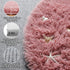 5ft, ONASAR Blush Round Area Rugs Soft Bedroom Circle Rug Mats for Kids Girls Teen Room, Fluffy Plush Shaggy Carpet
