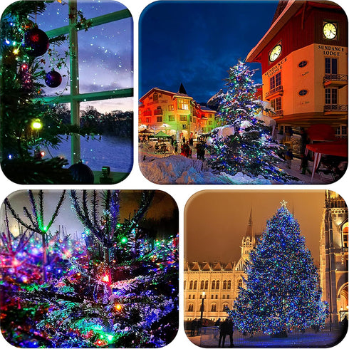 33ft 100 8 3AA ASENEK Christmas Light, LED Outdoor String Light with Timer & Modes, Battery Operated Waterproof String