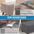 33"-34" 1 H.VERSAILTEX Ottoman Covers Slipcover Rectangle Fit Length Footrest Thick Durable Linen Look Piece Folding