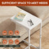 Set 2, WLIVE C-Shaped End Table of Small Couch Side Tables with Metal Frame, Sofa Table TV Tray for Living Room
