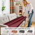 Hokway Stretch Cushion Covers for Sofa Seat - Christmas Wine Red Cushion Protector (Medium)