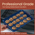 Set Sets 450 Set 6 BAKKEN Kitchen Baking Pan - Nonstick Coating, Carbon Steel Bakeware with Blue Silicone Handles