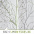 FMFUNCTEX Green White Sheer French Door Curtains 40 Inches Long, 50 Inches Wide, 1 Panel with Tieback, Branch Tree Print