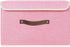 ANMINY Storage Bin with Lid Storage Boxes with PU Leather Handles PP Plastic Board Decorative Foldable Lidded Cotton Linen Fabric Home Cubes Baskets Closet Organizer Container - Pink, Large Size by ANMINY