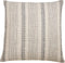 SARO LIFESTYLE Alexandria Collection Woven Striped Throw Pillow Cover, 22" in Ivory