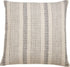 SARO LIFESTYLE Alexandria Collection Woven Striped Throw Pillow Cover, 22" in Ivory
