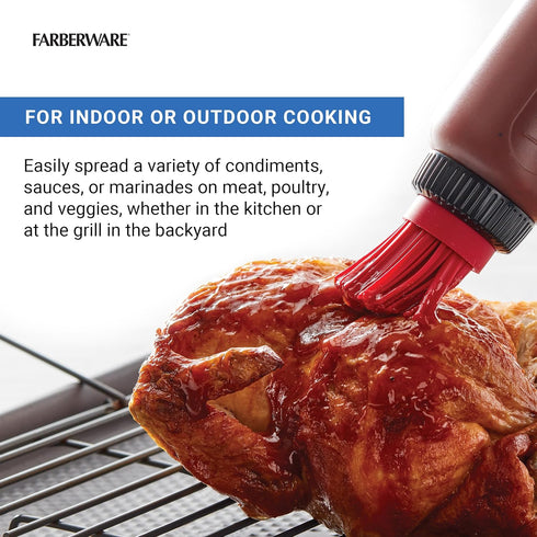 Farberware BBQ Squeeze Bottle: Flavor Basting Set for Mess Free Cooking Indoors and Outdoors, Dishwasher Safe with