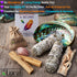 Perfect Unity Smudging Kit - 2 White Sage Smudge Sticks + 2 Palo Santo Sticks + Abalone Shell Bowl + Rose Quartz