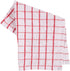 KAF Home Pantry 100% Cotton Checkered Grid Dish Cloths, Set of 6, 12 x 12 Inches, Absorbent & Machine Washable, Red