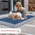 nuLOOM 2' x 3' Outdoor Area Rug, Striped Border Design, Stain Resistant, Durable for Patio, Balcony, Living Room