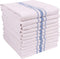 KAF Home Classic Farmhouse Stripe Kitchen Towels, Set of 12 Pure Cotton Dish Towels, Blue