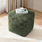 AELS Unstuffed Boho Textured Pouf Cover, Organic Modern Mid Century Rainbow Tufted