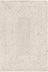 Unique Loom Braided Chindi Collection Area Rug - Layer, Ivory/Beige (2' x 3' 1" Rectangle)
