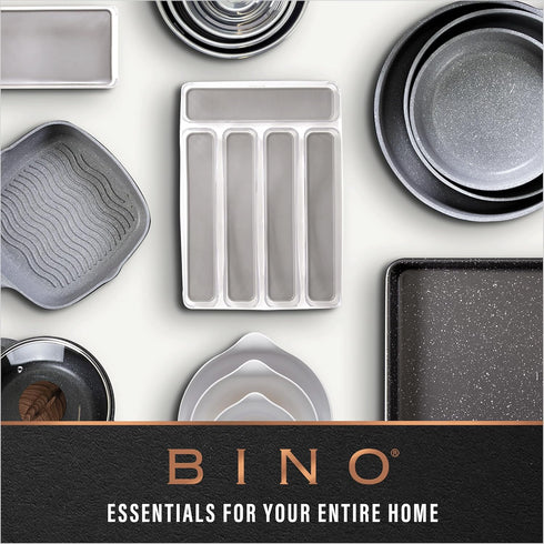 BINO Plastic Storage Bins, Small Shallow, Multipurpose Organizer for Kitchen Pantry, Clear Containers