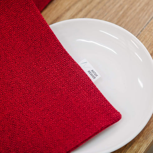 NATUS WEAVER 2 12 36 Inch Soft Caddice Faux Linen Side Table Runner, eco-Friendly Fabric Handcrafted Runner, Burgundy x