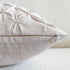 The White Petals Faux Linen Throw Pillow Covers - Pinch Pleat, 18x18 inch, Pack of 2, Natural Oatmeal