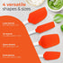 M KITCHEN WORLD Heat Resistant Silicone Spatulas Set | Non-Stick Rubber Kitchen Utensils for Cooking, Baking | Set of