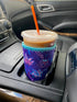 Koverz Iced Coffee Sleeve - Insulated Neoprene Cup Sleeve, Fits 24 Oz. Coffee Cup, Washable and Reusable, Iced Coffee