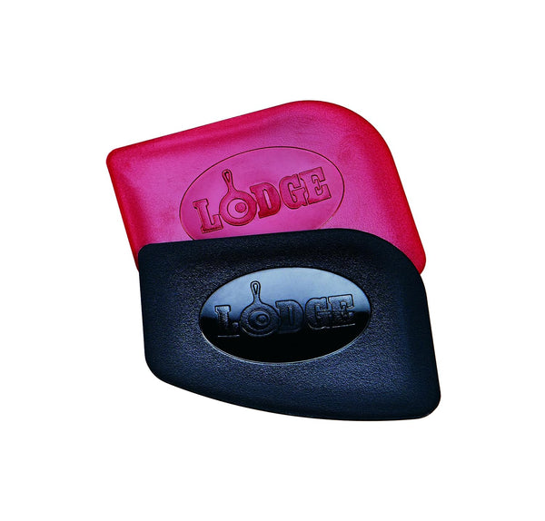 Lodge SCRAPERPK 2-Pack Durable Pan Scrapers, Red and Black