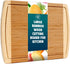 Extra-Large 18 Inch Cutting Board - Bamboo Wood with Deep Juice Groove - Charcuterie & Chopping Butcher Block for Meat