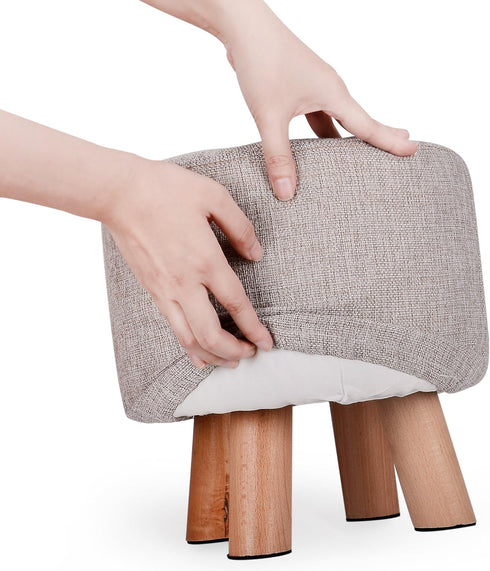 Round Padded Ottoman Foot Rest Stool - Versatile and Comfortable