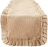 DII Jute Burlap Collection Table Runner, 14x108 with Ruffle Trim for Kitchen Tabletop