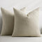 Throw Pillow Covers 22 x 22 Inch Set of 2, Beige Decorative