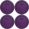 Pyrex 7201-PC Round 4 Cup Storage Lid for Glass Bowls (4, Purple)