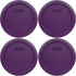 Pyrex 7201-PC Round 4 Cup Storage Lid for Glass Bowls (4, Purple)
