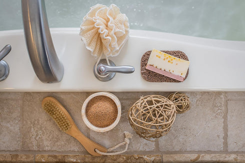 Aira Soap Saver, Dish & Holder Accessory, BPA Free Shower & Bath Holder, Easy to Clean, Seaside Two Pack