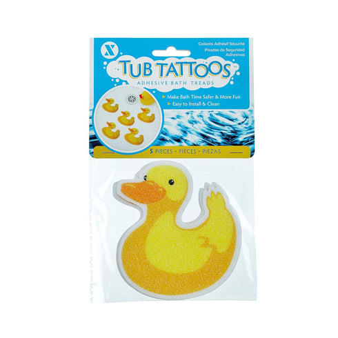 5 SlipX Solutions Adhesive Bath Treads, Duck Tub Tattoos, Non-Slip Traction to Bathtubs, Showers & Other Slippery Spots