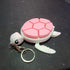 Articulating Sea Turtle Fidget Keychain Charm (White/Pink) - Sensory Fun