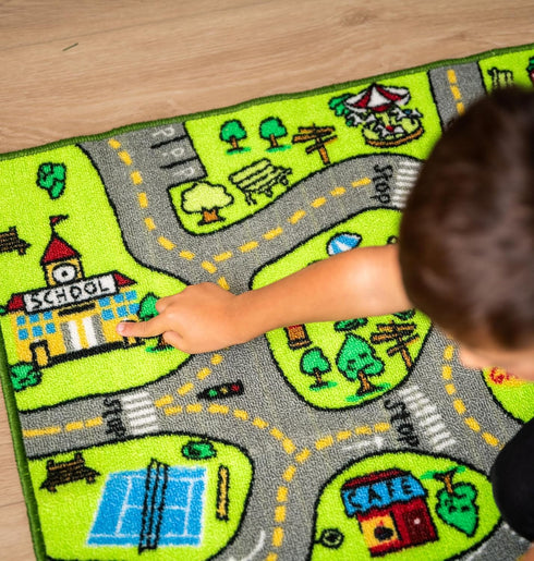 43 26 312 ToyVelt Carpet Playmat Kids Rug - Medium x Educational City Road Traffic Mat for Kids Ages - Preschool Rug