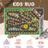 47''x71'' Kids Racing Rug Car Road Kid Rug Carpet Playmat for Playoom Traffic Road Kid Play Mat for BedroomKids