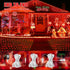 360LED Bulbs, 8 (13 5 HEYFUNi Net Mesh String Lights, Red Light Lighting Modes, for Indoor Outdoor, Curtain, Christmas