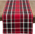 Saro Lifestyle Buffalo Plaid Cotton Table Runner, Red, 16" x 72"