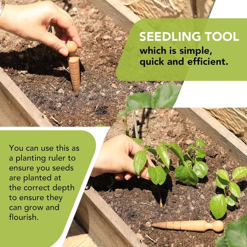 Wooden DIY Newspaper Plant Pot Maker Set, Plant Seed Dibber for Grow Your Own Seedlings Gardening Tool
