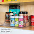 SIMPLEMADE Three-Tiered Spice Rack Shelf, Set of 2, Clear Storage Organizer for Kitchen, Bathroom, Office