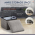12 12 12, Ornavo Home Small Storage Ottoman Foldable Collapsible Cube Square Linen Ottoman Foot Rest Stool Seat
