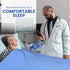 66x90 Inch 100% Cozy, (1-Pack) Linteum Textile Supply Blue Hospital Thermal Blanket Cotton, Soft and Breathable