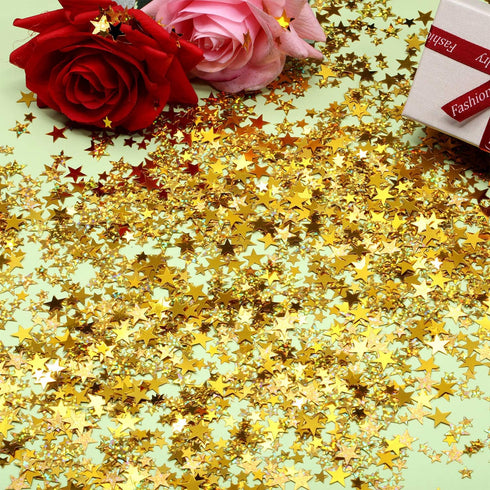 Hestya 60g Star Confetti Glitter Table Confetti - Metallic Foil Stars for Party Wedding Festival Decorations (Glitter