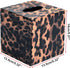 S Forever Home Decor PU Leather Cube Tissue Box Holder, Square Tissue Box Cover, Leopard