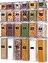 Airtight Food Storage Containers with Lids - Vtopmart 24 pcs Plastic Canisters for Cereal, Dry Food, BPA Free (Black)