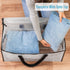 VENO 2 Pack Moving Bags, Comforter and Blanket Storage Bags for Closet, Moving Boxes, Boxes with Lids Alternative, College Dorm Packing Supplies, Foldable Heavy-Duty Tote with Window (Clear, 2 Pack) by VENO