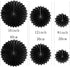 Black Green Party Hanging Paper Fans - 12pc Tropical Jungle Animal Birthday Decorations, Graduation Bachelorette