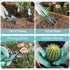 WORKPRO Aluminum Garden Tool Set, 4PCS Heavy Duty Hand Tools with Box, Includes Trowel, Rake, Pruner, Garden Gloves