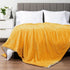 3D 50x60 inches PAVILIA Mustard Yellow Sherpa Fleece Throw Blanket for Couch, Soft Plush Fuzzy Blankets, Fluffy Flannel