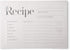 Rustic Vintage Floral Recipe Cards: 48 Cards, 4x6 inches, Beige-Grey, Water-Resistant and Double-Sided