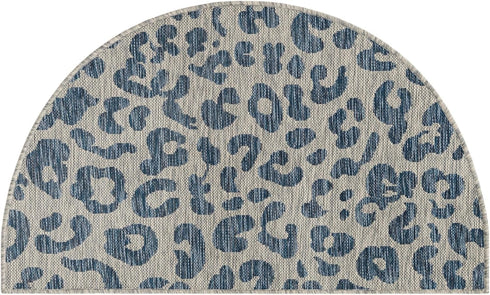 Unique Loom Outdoor Safari Collection Area Rug - Leopard (2' 2" x 3' 7" Hearth Blue/Gray) by Unique Loom